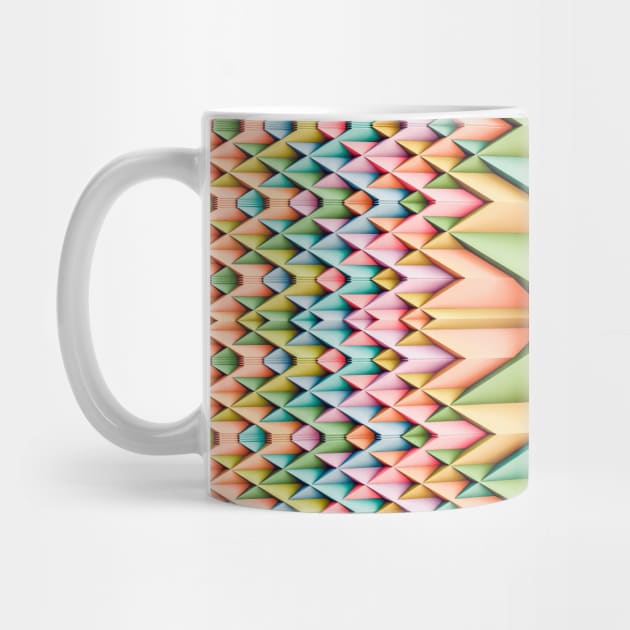 Rainbow Pastel Abstract 3D Chevron Design by love-fi